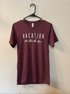 Bella Canvas Maroon 'Vacation Mode' Graphic Tee